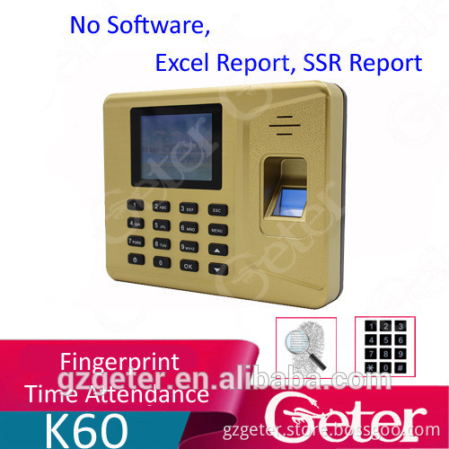 2.8 Color TFT LCD 65000 real Rfid card Biometric time attendance